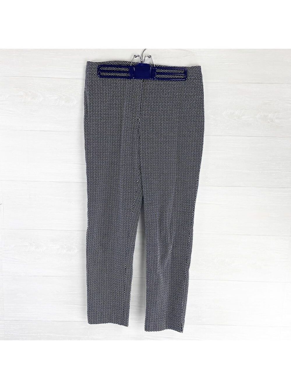 J. McLaughlin Embroidered Printed High Waist Cropped Straight Leg Pants